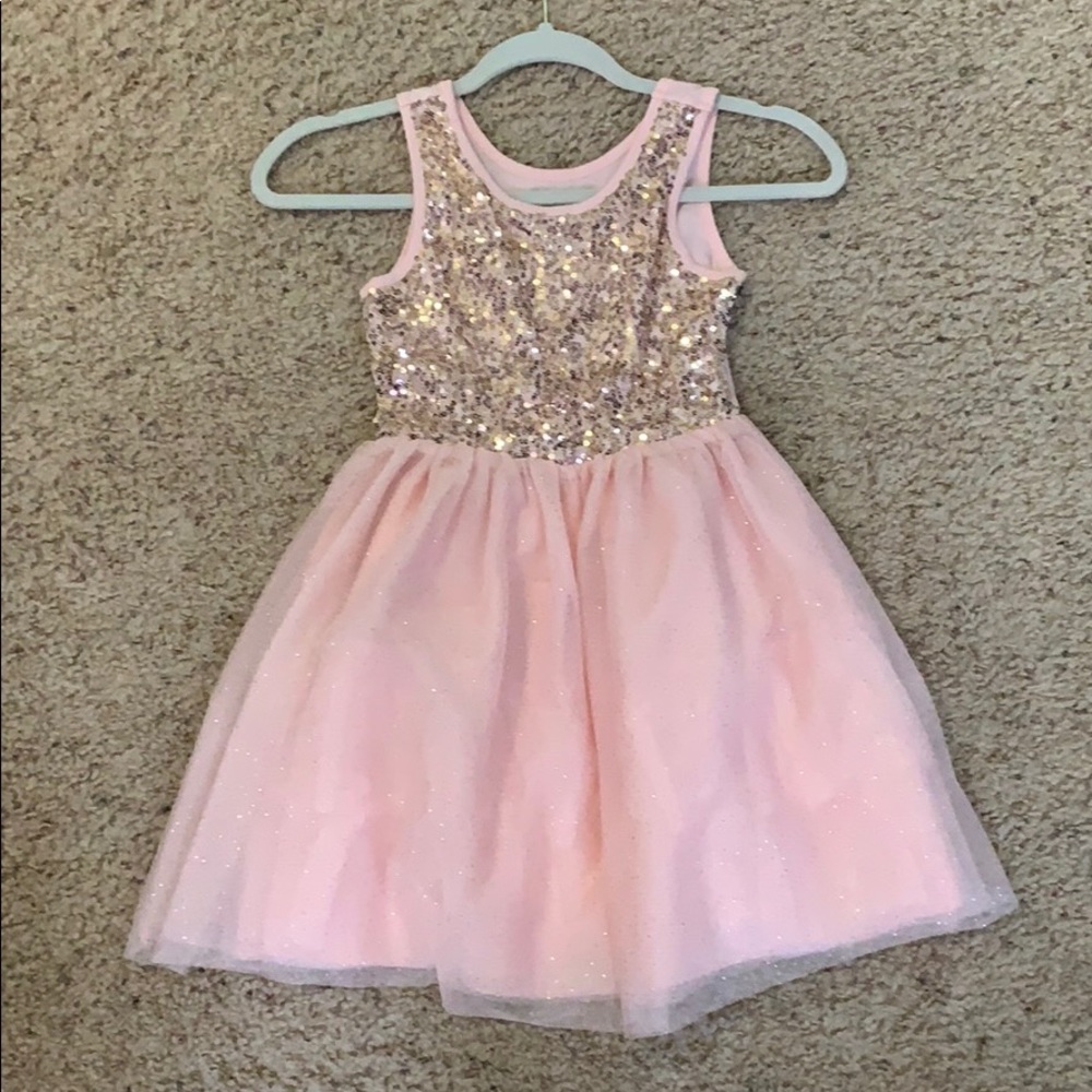 Pink sparkle girls dress